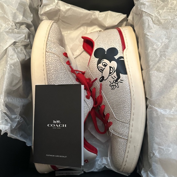 Coach Disney Mickey Mouse X Keith Haring Clip Low Top Sneaker - 9.5 - Picture 8 of 8